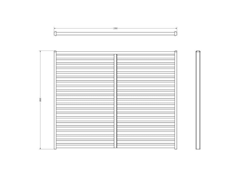 COLORBOND® Retrofit Slat Panels | 2350Wx1185H | 9mm Gap