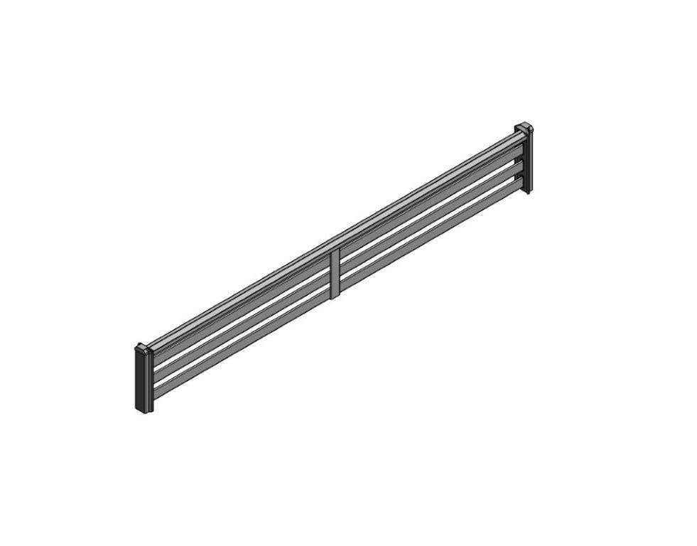 Colour drawing of a 300mm high fence extension that retrofits your existing COLORBOND fence