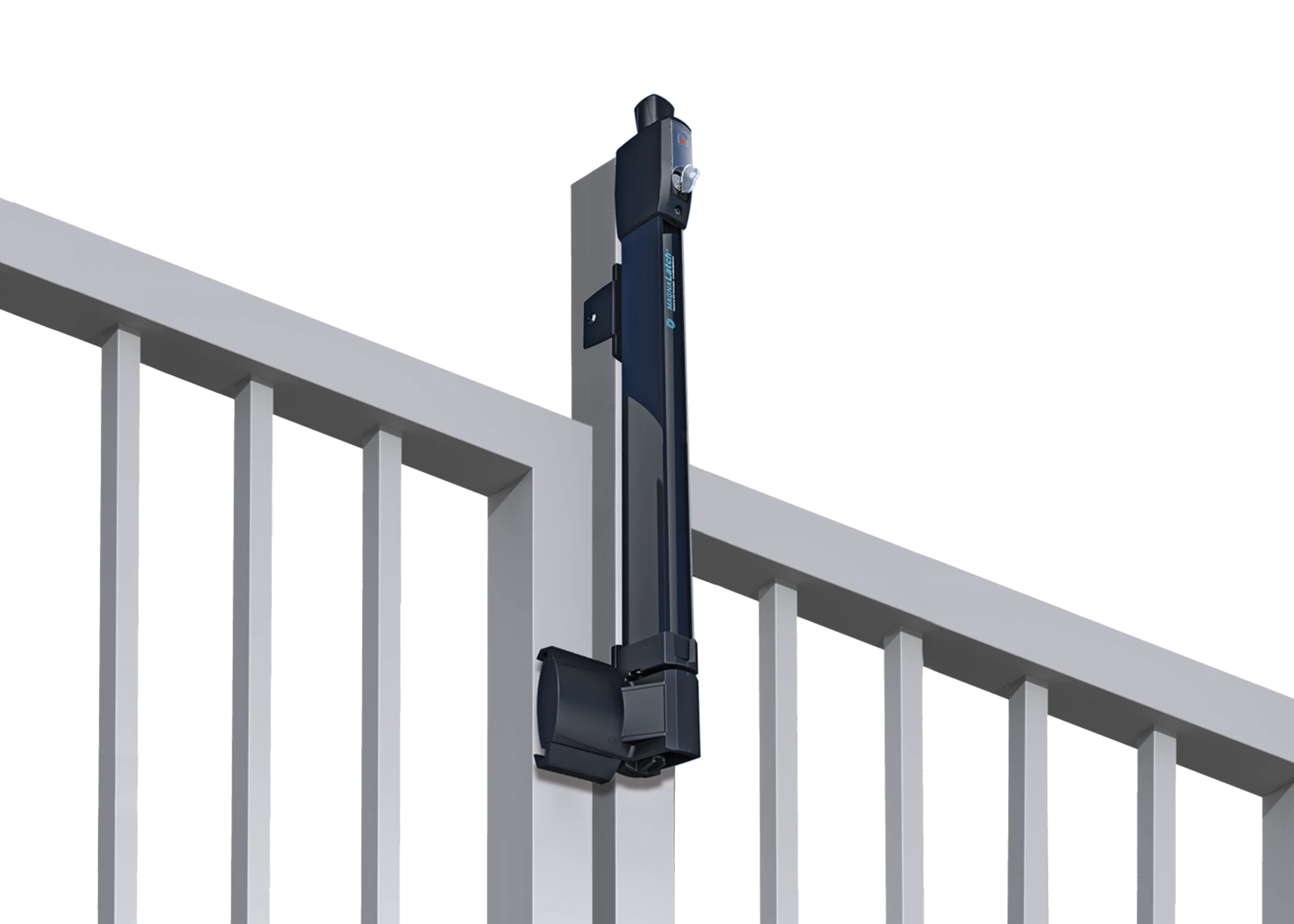 Magnalatch Top pulling latch with lock in black
