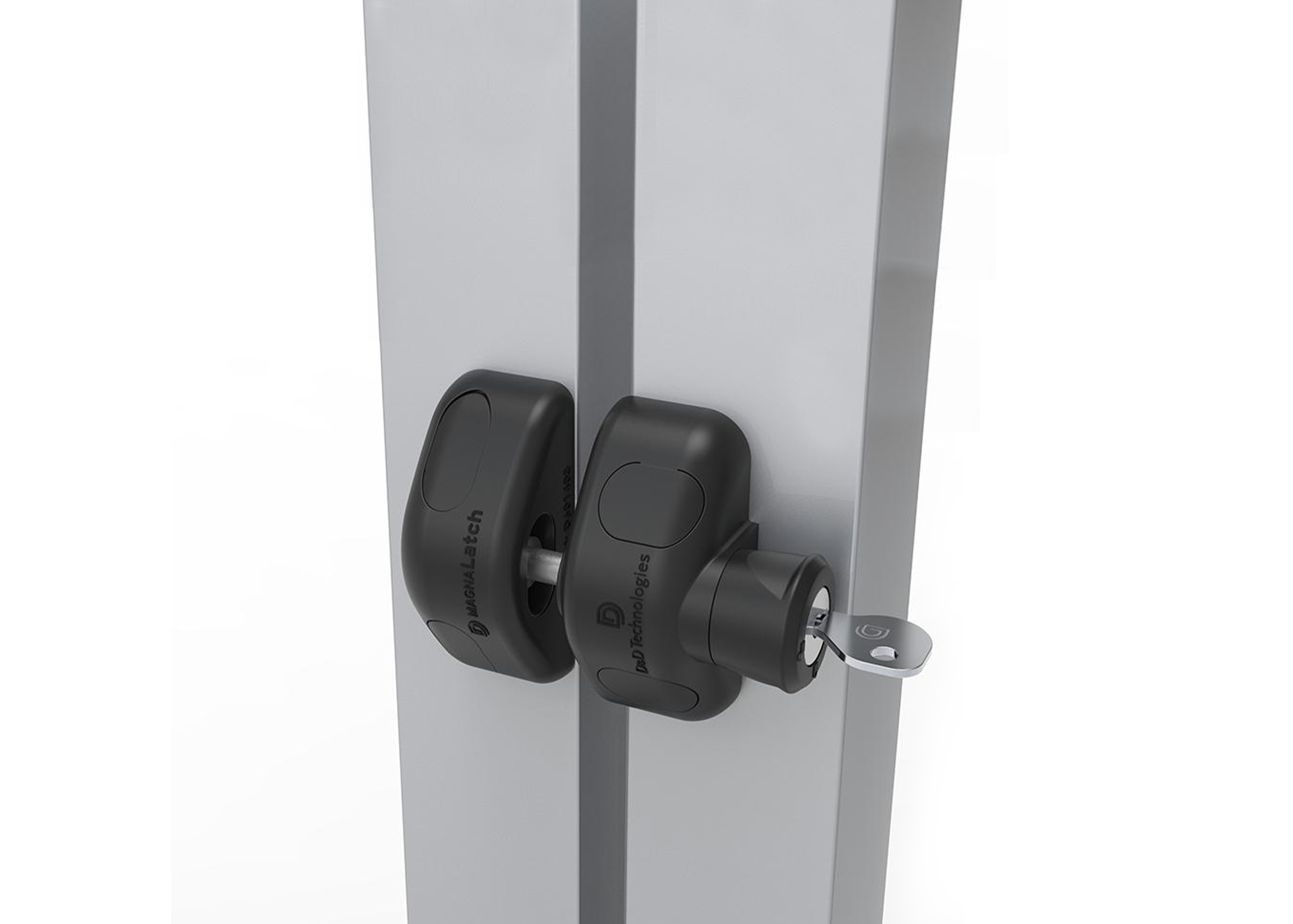 Magnalatch Side Pulling Gate Latch in Black with lock