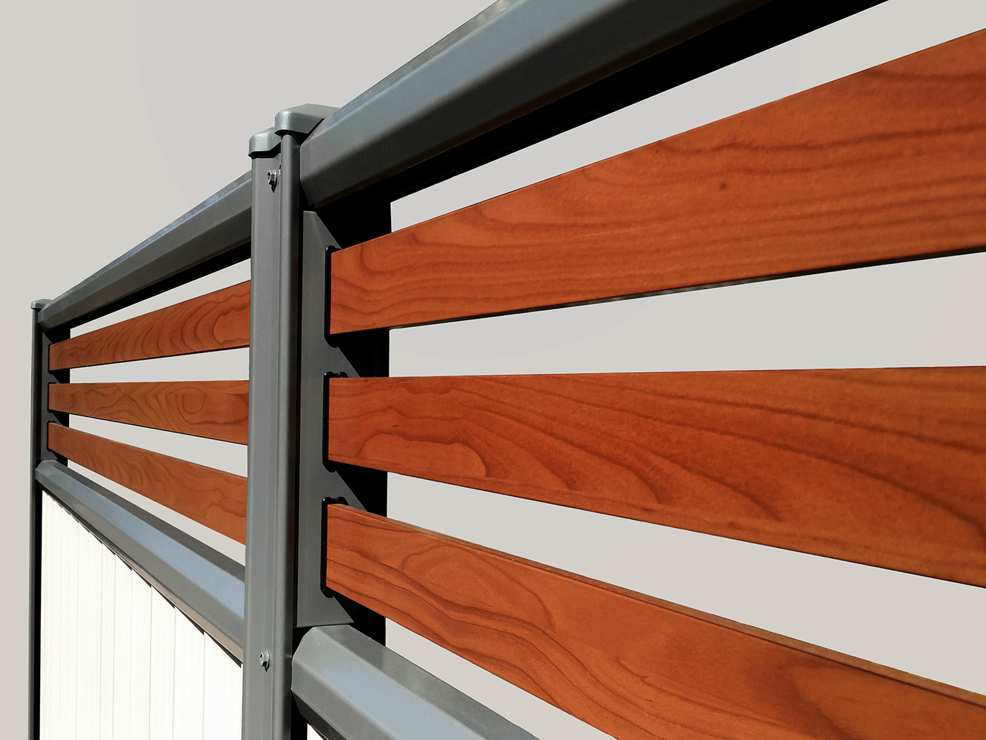 Close Up of Wood Image COLORBOND Steel Fence Slats