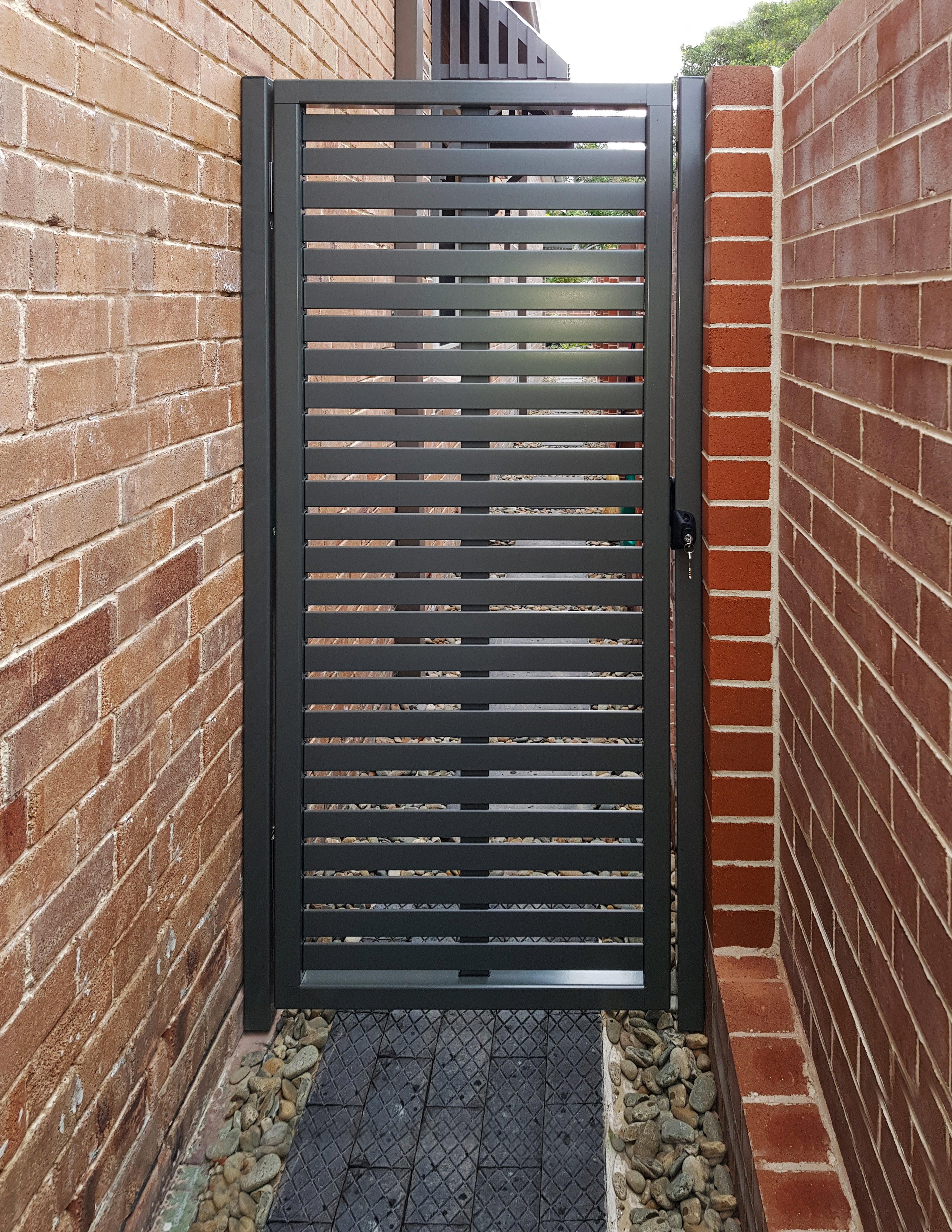 CliknFit Colorbond Slat Gate in Woodland Grey 17mm Spacing