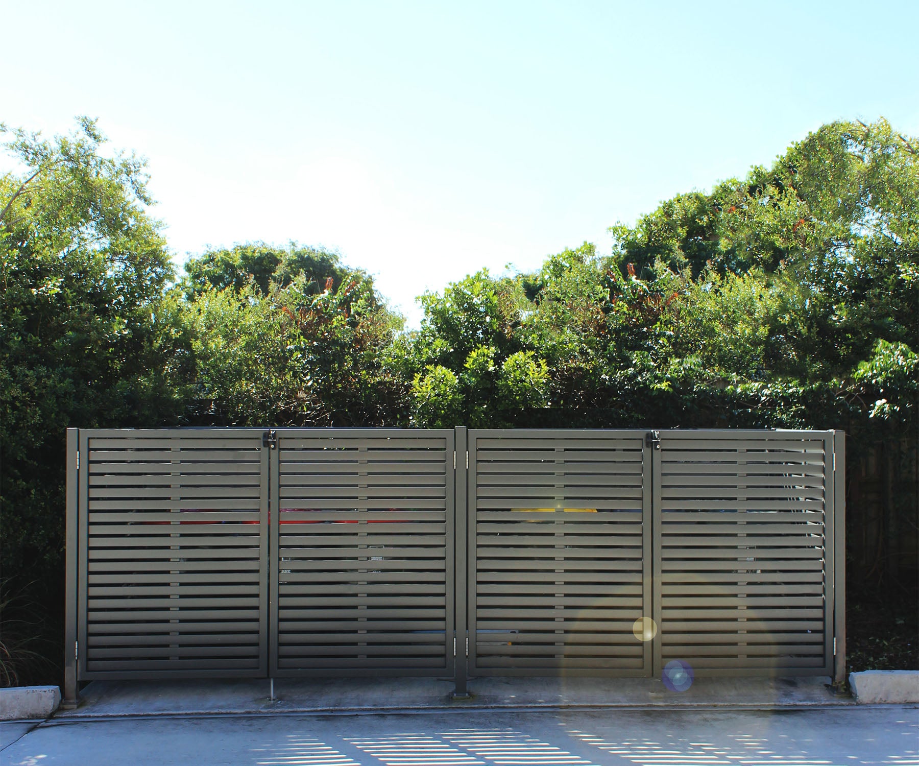 Refuse Area Gates in Woodland Grey Slats