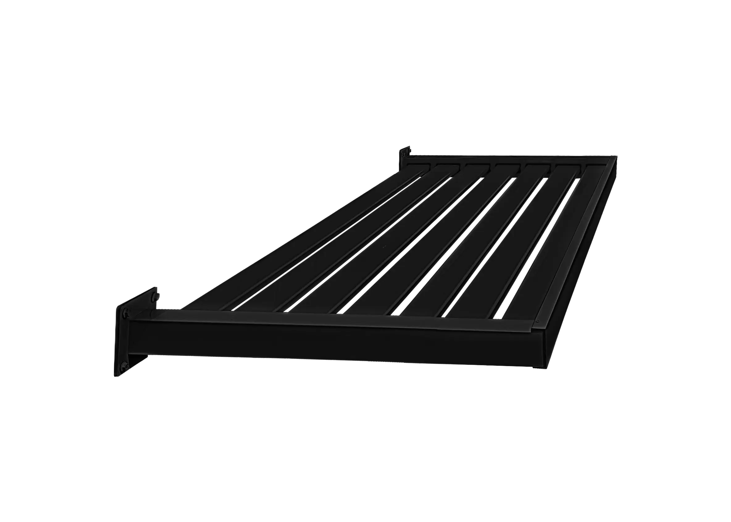 DIY Assembly Slat Aluminium Awning in Black Satin