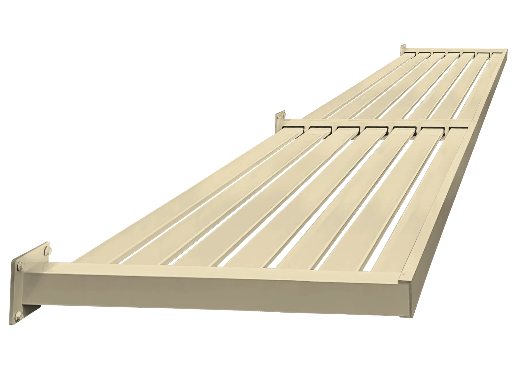 Large DIY Assembly Slat Aluminium Awning in Classic Cream