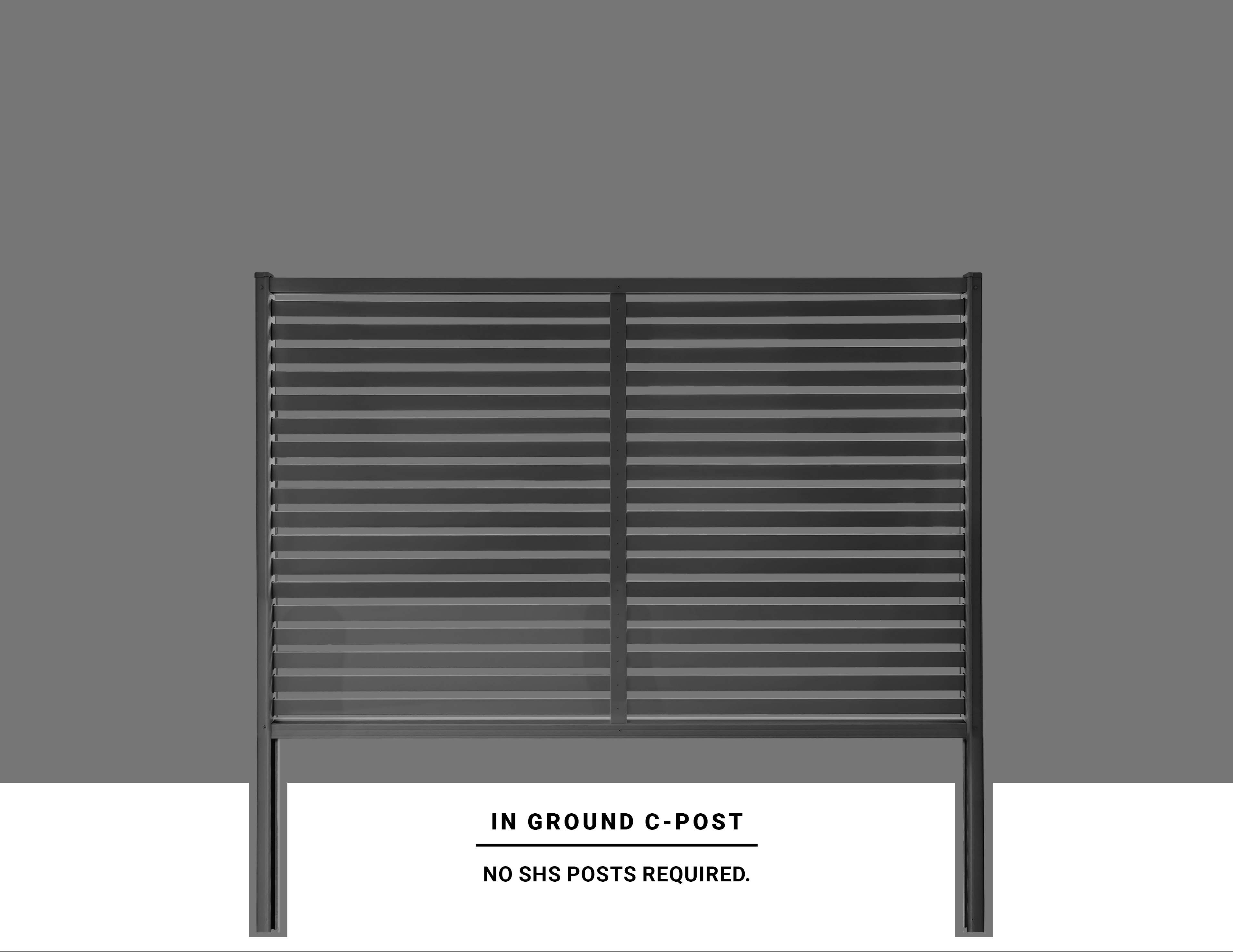 Standard Clik’N’Fit® Slat Screen Panel with In Ground Posts